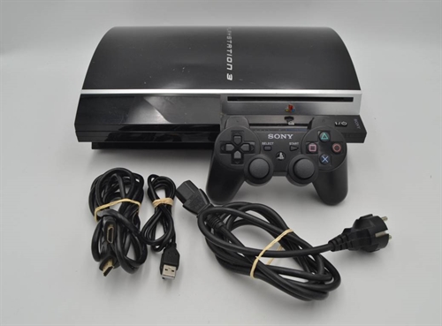 Playstation 3 Konsol - FAT 160 GB HDD - SNR 03-27438172-5487620-CECHL04 (B Grade) (Genbrug)